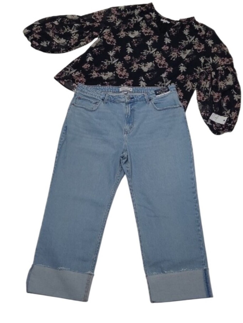 Abercrombie & Fitch The 90s Wide Leg Crop Jeans High Waist Rise Boyfriend NWT